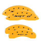 MGP 4 Caliper Covers Engraved Front & Rear SRT8 Yellow finish black ch