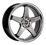 Enkei EV5 17x7 5x100/114.3 45mm Offset 72.6 Bolt Diameter Hyper Black w/ Machined Lip Wheel