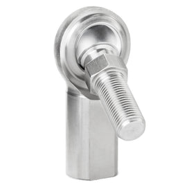 QA1 G Series 2-Pc Rod End - Female/Right Hand - .375in Bore x 3/8-24 w/Stud - Stainless Steel w/PTFE