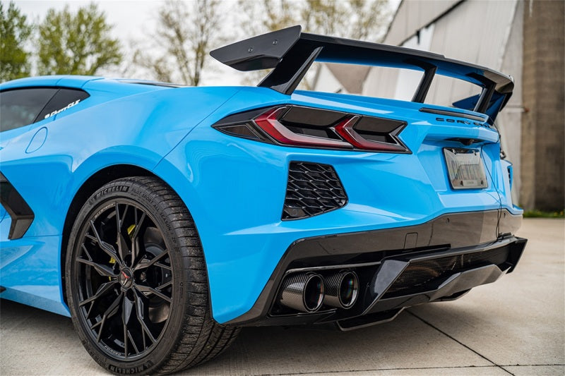 Corsa 2020-2025 Chevrolet Corvette C8 RWD 3in Valved Cat-Back w/4.5in Carbon Fiber Black PVD Tips
