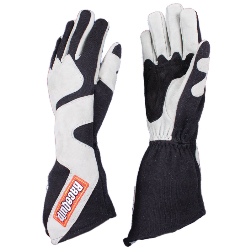 RaceQuip SFI-5 Gray/Black XL Long Angle Cut Glove