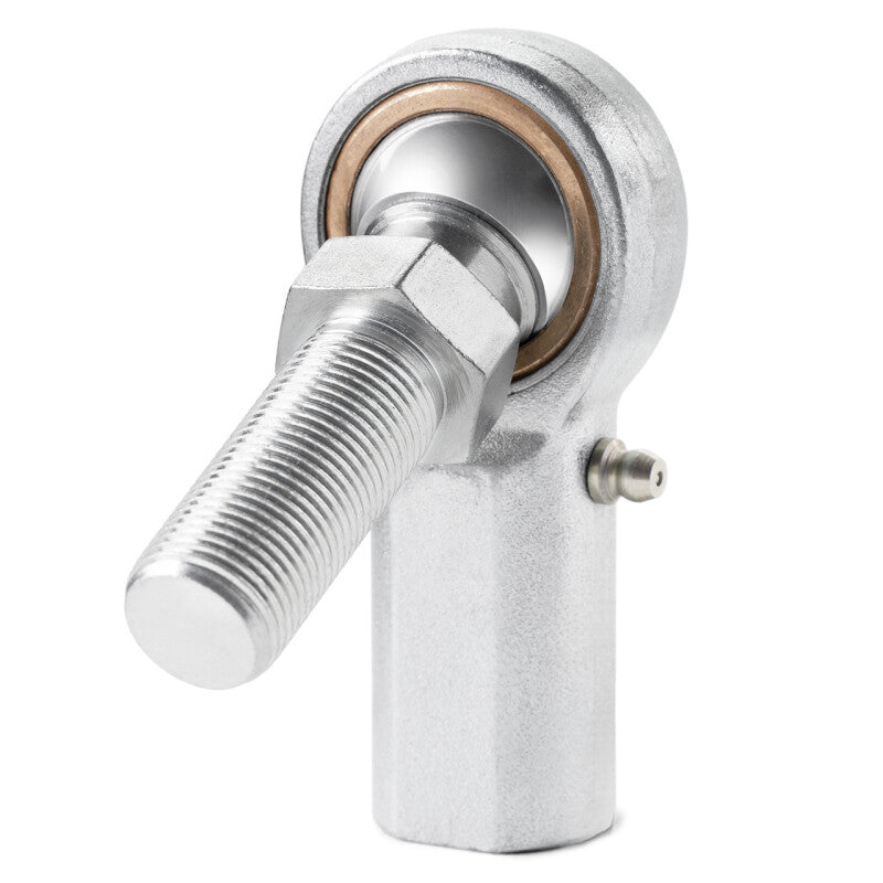 QA1 V Series 3-Pc Rod End - Female/Right Hand - .25in Bore x 1/4-28 w/Stud & Zerk - Carbon Steel