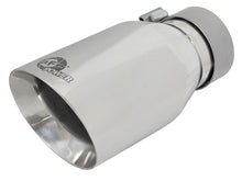 Load image into Gallery viewer, aFe MACH Force-Xp Univ 304 SS Double-Wall Clamp-On Exhaust Tip - Polished - 3in Inlet - 4.5in Outlet