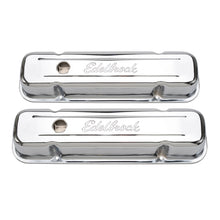 Load image into Gallery viewer, Edelbrock Valve Cover Signature Series Pontiac 1962-1979 301-455 CI V8 Tall Chrome