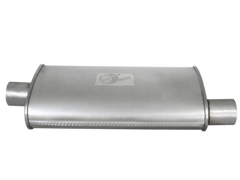 aFe Scorpion Replacement Alum Steel Muffler Double Layer 2-1/2in In/Out Center/Offset 18inL x9inW