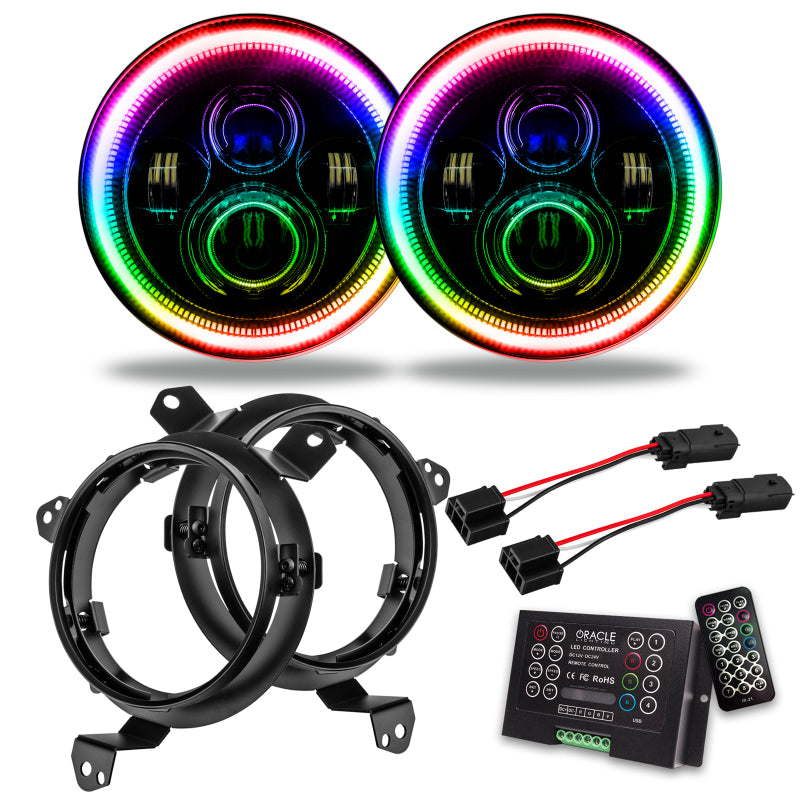 Oracle Jeep Wrangler JL/Gladiator JT 7in. High Powered LED Headlights (Pair) - 2 NO RETURNS