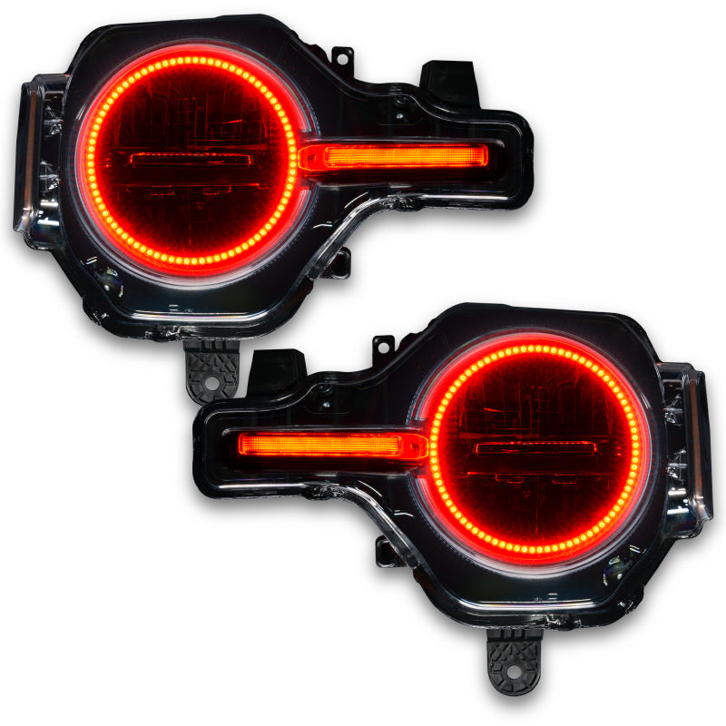 Oracle 21-22 Ford Bronco Headlight Halo Kit w/DRL Bar - Base Headlights -w/2.0 Controller NO RETURNS