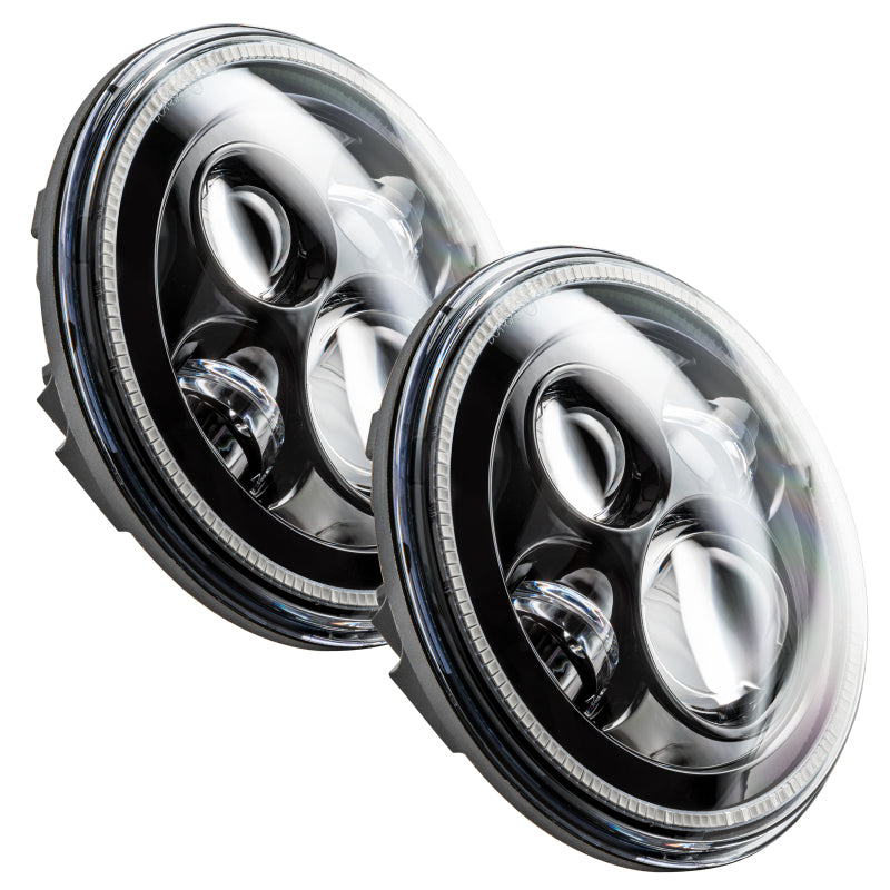 Oracle 7in High Powered LED Headlights - Black Bezel - White NO RETURNS