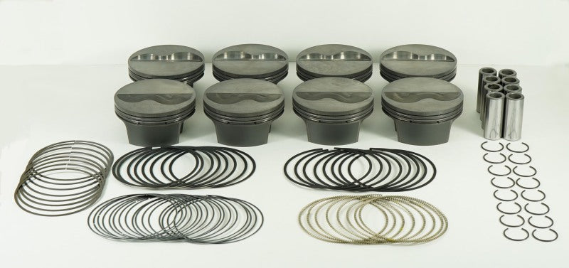 Mahle MS Piston Set SBC 409ci 4.165in Bore 3.5/3.75stk 6.125/6in Rod .927 Pin 12.6/13.6 CR Set of 8