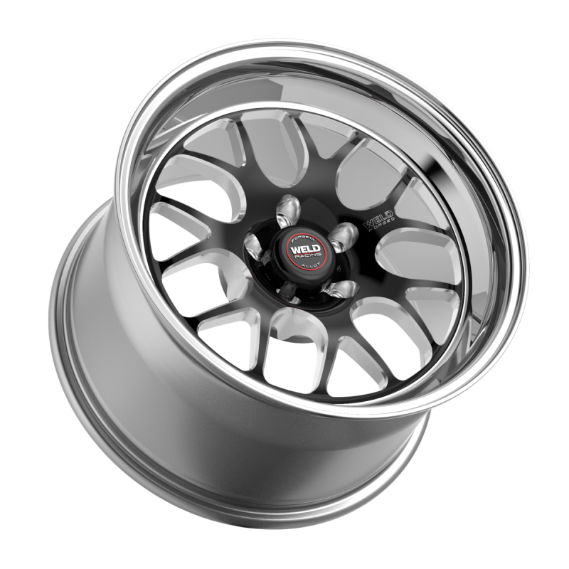 Weld S77 17x8 / 5x120.65 / 5 BS / 3.18 HB - Black Center - Polished Shell - Non-BL Wheel