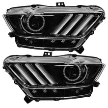 Load image into Gallery viewer, Oracle 15-17 Ford Mustang Dynamic RGB+A Pre-Assembled Headlights - Black Edition - NO RETURNS