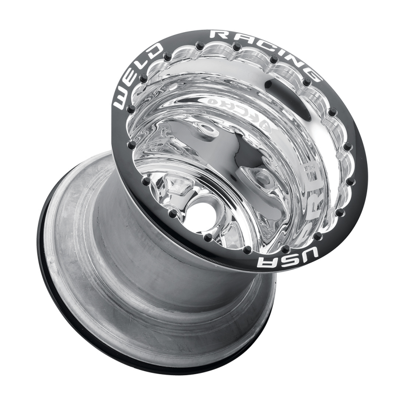 Weld Alpha Pro 15x13 / 5x4.75 BP / 1in BS Polished Wheel - Polished Double Beadlock MT