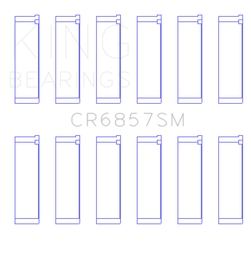 King Engine Bearings Chrysler Pentastar 3.6L ERB V6 (Size +.50mm) Connecting Rod Bearing Set