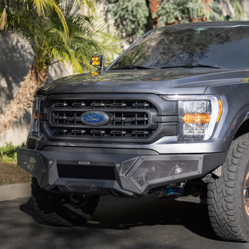 Go Rhino 21-23 Ford F-150 (4dr) Element Front Bumper w/ Fixed Light Bar Mount - Tex. Blk