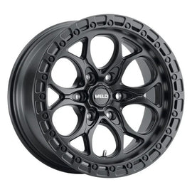 Weld 17x9 Ledge Bead Lock 6x139.7 ET0 BS 5.00 106.1 Hub Bore - Satin Black / Gloss BLK Ring