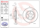 Brembo OE 13-19 Nissan Sentra UV Coated Brake Disc - Front