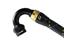 Load image into Gallery viewer, GReddy AN10 150 DEGREE HOSE END SWIVEL BLACK/GOLD ANODIZED