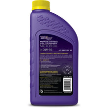 Load image into Gallery viewer, Royal Purple High Performance Ultra-Low Viscosity 0W16 Motor Oil - 1 Quart