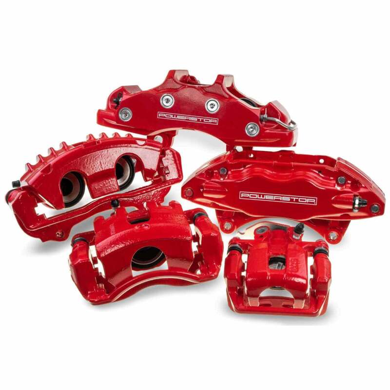 Power Stop 2017 Buick LaCrosse Rear Red Calipers w/Brackets - Pair