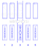 King GM 294/325/345/364CI 4.8/5.3/5.7/6.0L L20/LS1/LS2/LS4/LS6 Main Bearing Set - Size STD