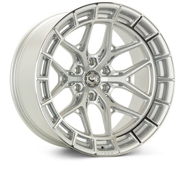 Vossen HFX-6 20x10 - 6x139.7 - ET-18 - Super Deep - 106.1 - Silver Polished Wheel