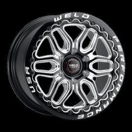 Weld Racing 17x11 Laguna 6 Bead Lock 6x127 ET36 BS 7.375 Gloss Black Milled - Diamond Lip DIA 78.1