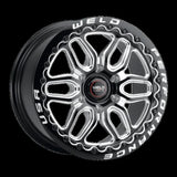 Weld Racing 17x11 Laguna 6 Bead Lock 6x127 ET36 BS 7.375 Gloss Black Milled - Diamond Lip DIA 78.1
