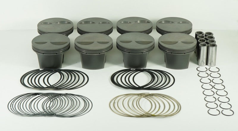 Mahle MS Piston Set SBC 388ci 4.060in Bore 3.750stk 6.125in Rod .0927in Pin -2cc 11.6 CR Set of 8