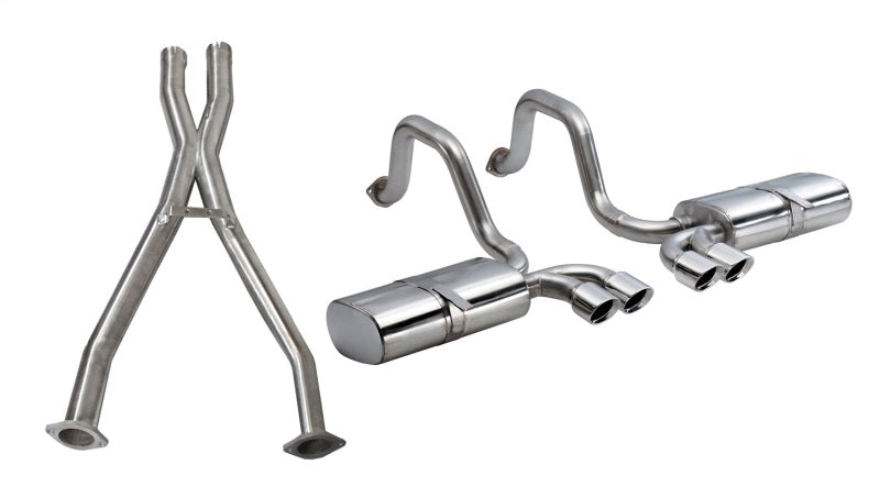 CORSA 97-04 Corvette C5 Sport 2.5 Cat-Back Exhaust System 4in Twin Tips