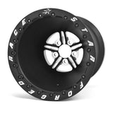 Race Star 63 Pro Forged DBL Sportsman 15x16 4.75BC 4.00BS Black Anodized/Machined Wheel