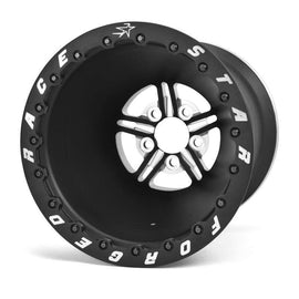 Race Star 63 Pro Forged DBL Bead Liner 16x16 5x5.50BC 5.00BS Black Anodized/Machined Wheel
