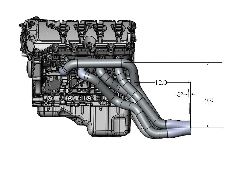 Ultimate Headers 2018 - 2023 Ford Mustang GT S550 1 7/8" Primaries Headers Catted 475031