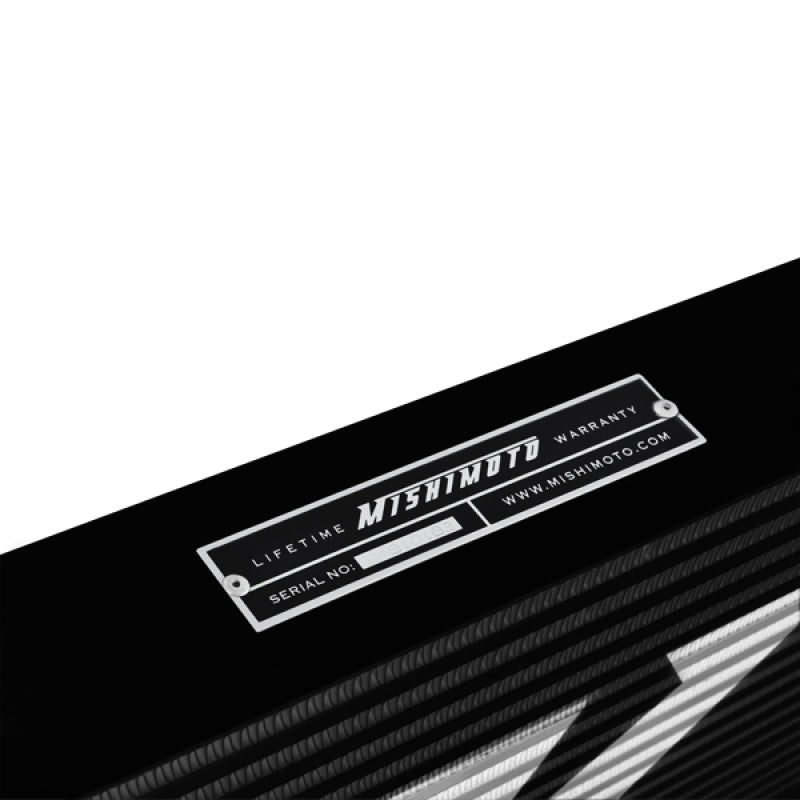 Mishimoto Universal Black R Line Intercooler Overall Size: 31x12x4 Core Size: 24x12x4 Inlet / Outlet