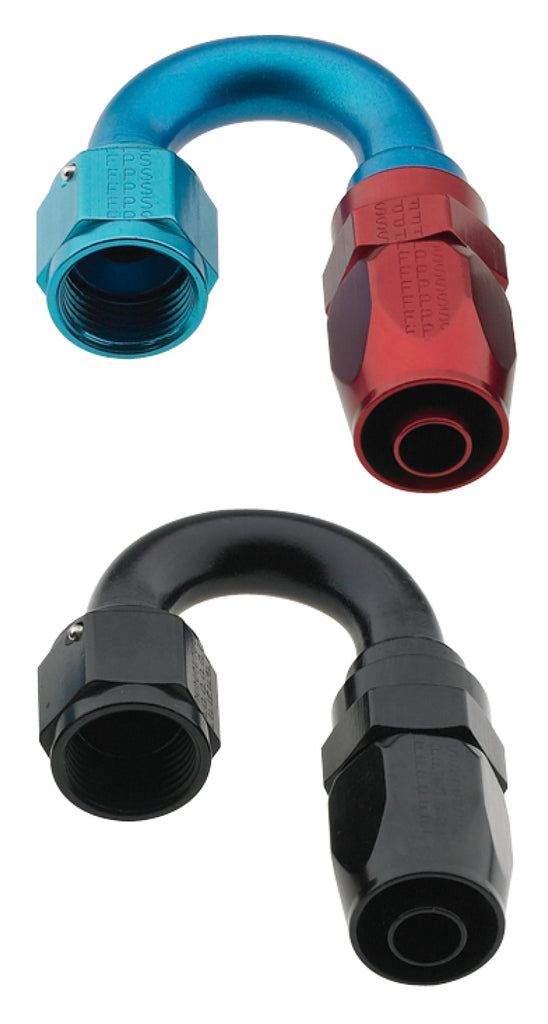 Fragola -6AN x 180 Degree Pro-Flow Hose End - Blue/Red