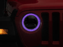 Load image into Gallery viewer, Raxiom 18-22 Jeep Wrangler JL/JT Axial 9-Inch LED Headlights w/RGB Halo- Blk Housing (Clear Lens)