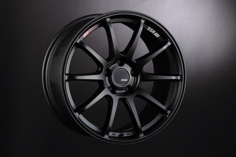 SSR GTV02 18x8.5 5x114.3 40mm Offset Flat Black Wheel 05-07 STI / 11+ tC
