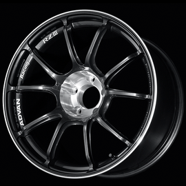 Advan RZIII 18x8.0 / +47 Offset / 5x100 BC / 63mm Bore / Black Gun Metallic & Diamond Cut