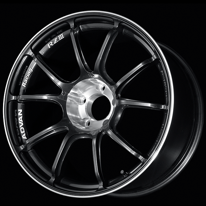 Advan RZIII 18x9.5 / +45 Offset / 5x100 BC / 63mm Bore / Black Gun Metallic & Diamond Cut