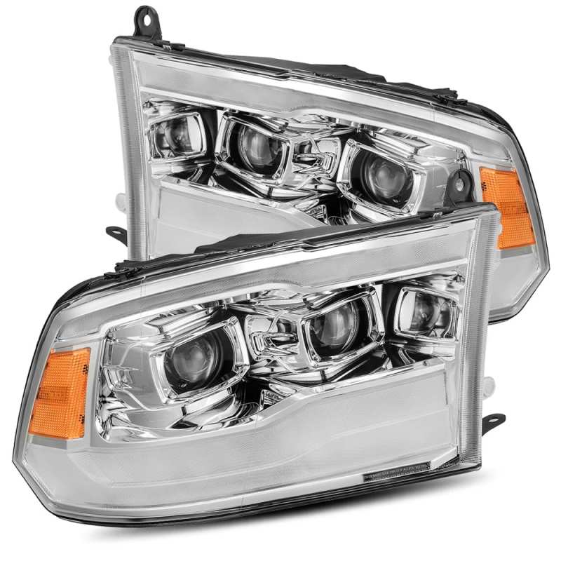 AlphaRex 09-18 Dodge Ram 1500HD PRO-Series Projector Headlights Plank Style Chrome w/Seq Signal/DRL