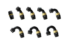 Load image into Gallery viewer, GReddy AN06 120 DEGREE HOSE END SWIVEL BLACK/GOLD ANODIZED
