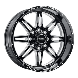 Weld Cheyenne 20x10 / 8x180 / 4.75 BS / 124.3 HB - Gloss Black Milled - Non-BL Wheel