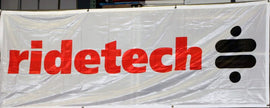 Ridetech Banner - White w/ Red & Black Ridetech Logo (3ft x 8ft)