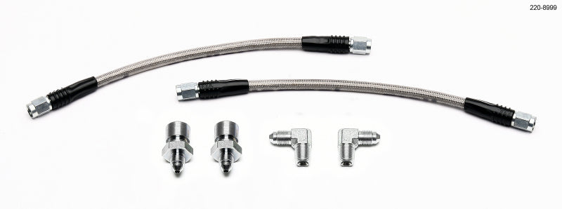 Wilwood GM 1500/2500 Rear (w/13in Rotor) 10in OAL Flexline Brake Hose w/Fittings