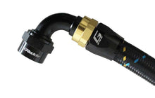 Load image into Gallery viewer, GReddy AN12 90 DEGREE HOSE END SWIVEL BLACK/GOLD ANODIZED