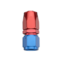Load image into Gallery viewer, Fragola -8AN Straight Pro-Flow Hose End - Blue/Red