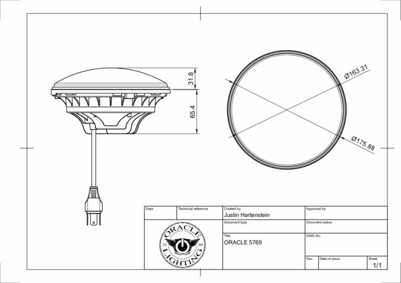 Oracle 7in High Powered LED Headlights - NO HALO - Black Bezel NO RETURNS