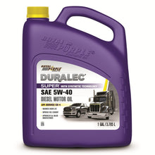 Load image into Gallery viewer, Royal Purple Duralec Super Diesel 5W40 CK-4 Motor Oil - 1 Gallon