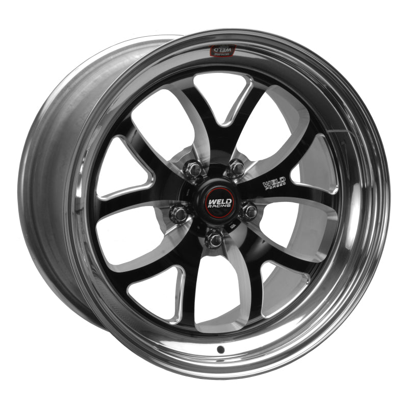Weld S76 18x10 / 5x4.75in BP / 7.1in. BS Black Wheel (High Pad) - Non-Beadlock
