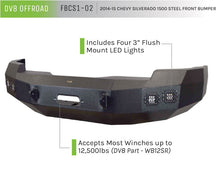 Load image into Gallery viewer, DV8 Offroad 14-18 Chevrolet Silverado 1500 Front Bumper