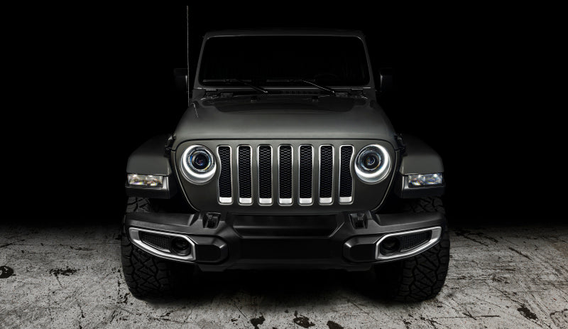 Oracle Oculus Bi-LED Projector Headlights for Jeep JL/Gladiator JT - Satin Silver - 5500K NO RETURNS